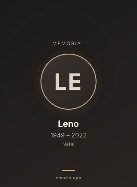 Memorial portrait of Leno