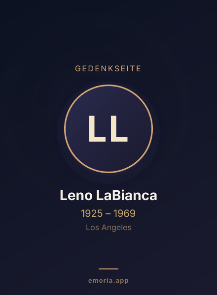 Gedenkportrait von Leno LaBianca