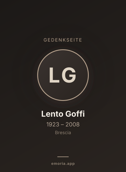 Gedenkportrait von Lento Goffi