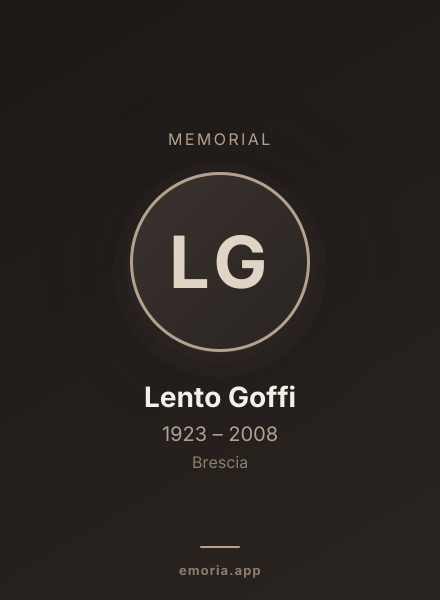 Memorial portrait of Lento Goffi