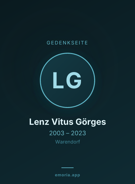 Gedenkportrait von Lenz Vitus Görges
