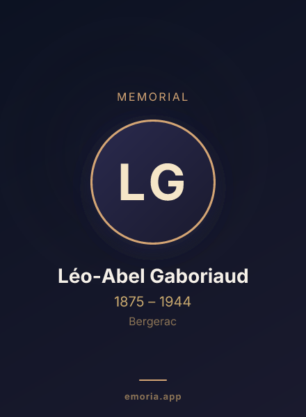 Memorial portrait of Léo-Abel Gaboriaud
