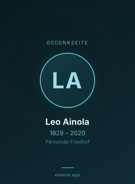 Gedenkportrait von Leo Ainola