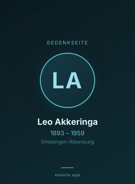 Gedenkportrait von Leo Akkeringa