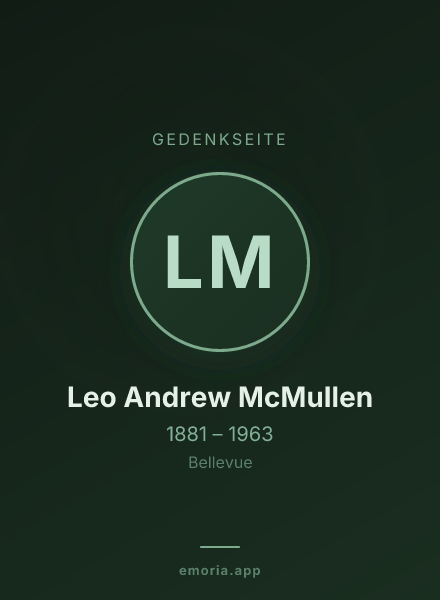 Gedenkportrait von Leo Andrew McMullen