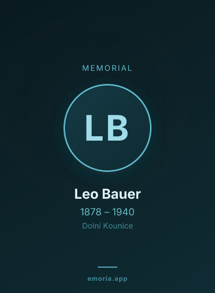 Memorial portrait of Leo Bauer
