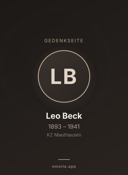 Gedenkportrait von Leo Beck