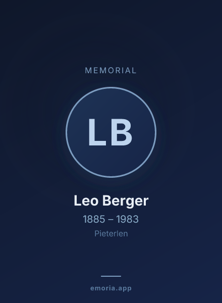 Memorial portrait of Leo Berger