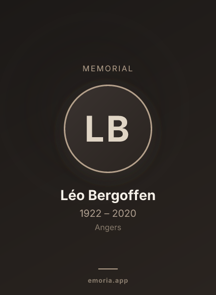 Memorial portrait of Léo Bergoffen