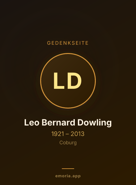 Gedenkportrait von Leo Bernard Dowling