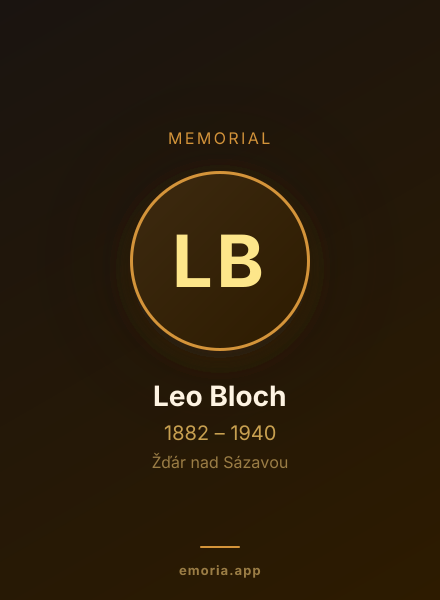 Memorial portrait of Leo Bloch