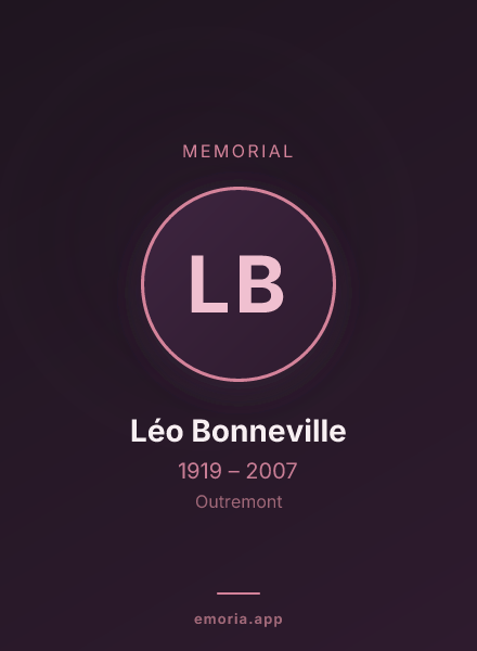 Memorial portrait of Léo Bonneville