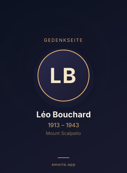 Gedenkportrait von Léo Bouchard