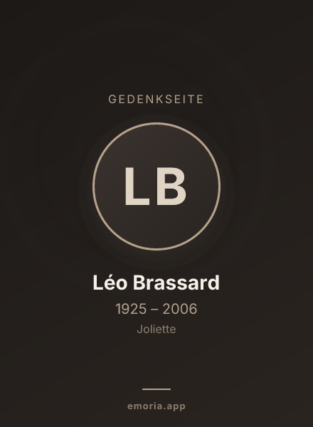 Gedenkportrait von Léo Brassard