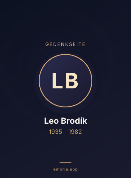 Gedenkportrait von Leo Brodík