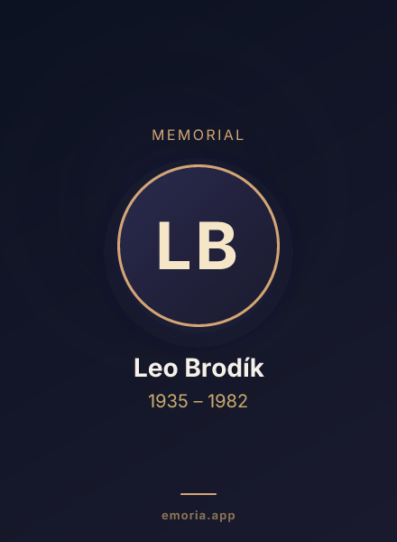 Memorial portrait of Leo Brodík