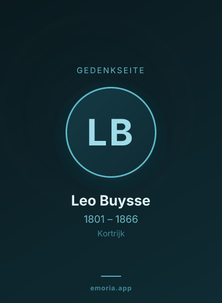 Gedenkportrait von Leo Buysse
