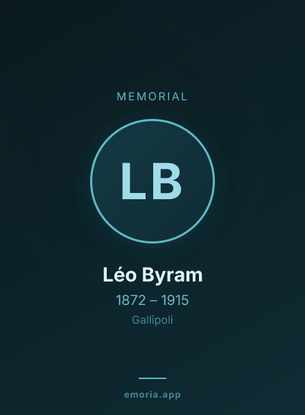 Memorial portrait of Léo Byram