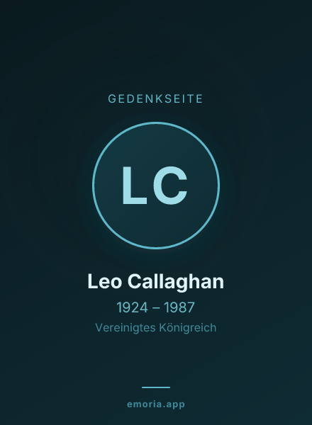 Gedenkportrait von Leo Callaghan