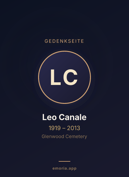 Gedenkportrait von Leo Canale