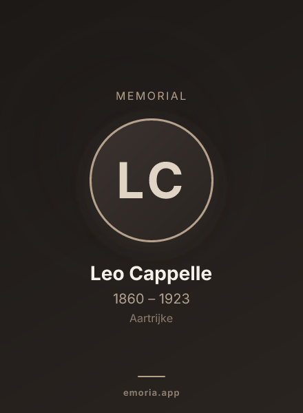 Memorial portrait of Leo Cappelle