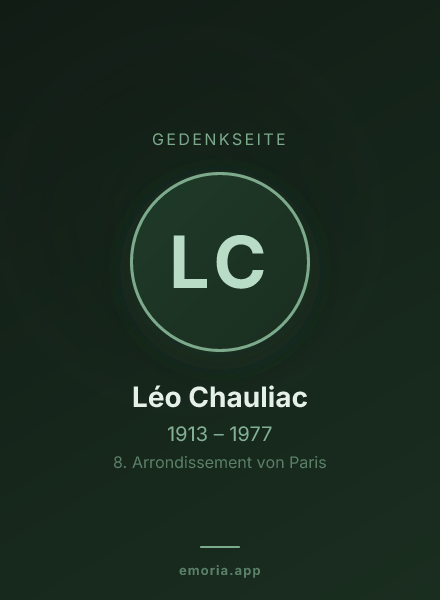 Gedenkportrait von Léo Chauliac