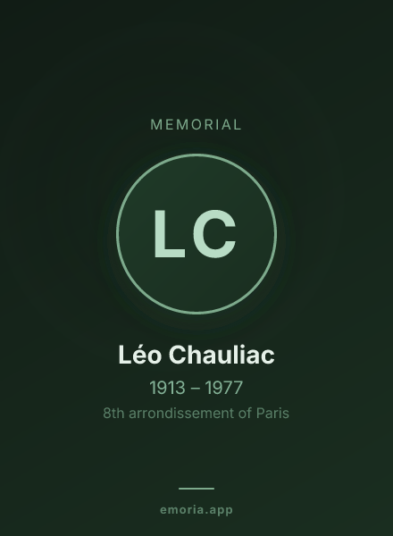 Memorial portrait of Léo Chauliac