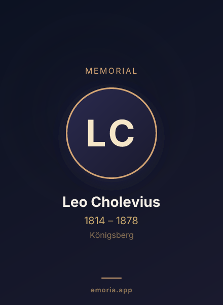 Memorial portrait of Leo Cholevius