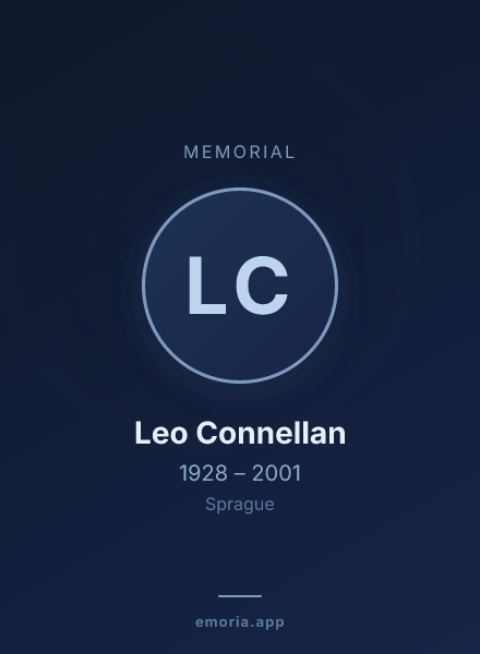 Memorial portrait of Leo Connellan