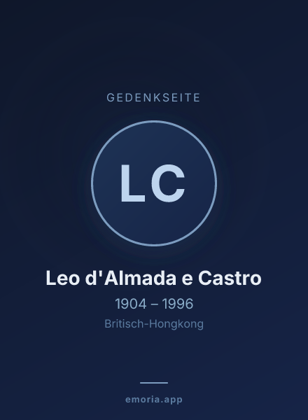 Gedenkportrait von Leo d'Almada e Castro