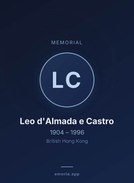 Memorial portrait of Leo d'Almada e Castro