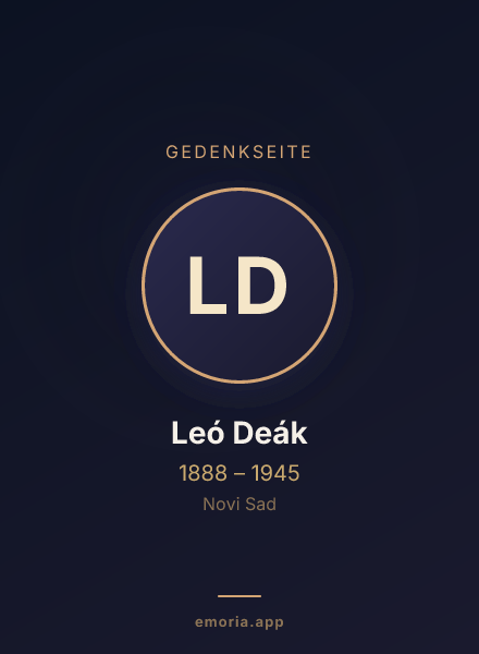 Gedenkportrait von Leó Deák