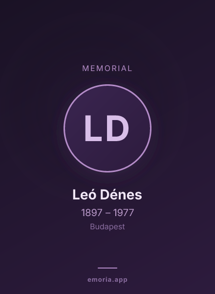 Memorial portrait of Leó Dénes