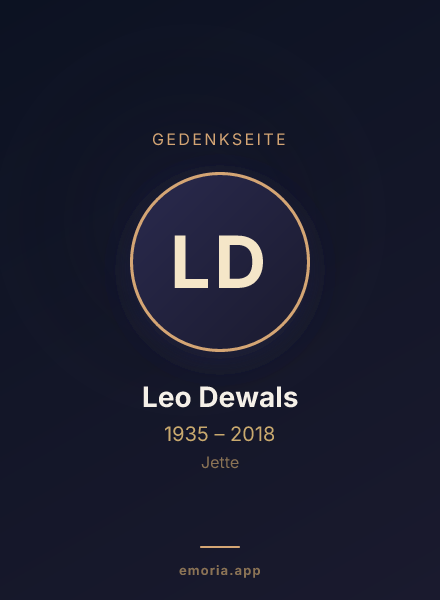 Gedenkportrait von Leo Dewals