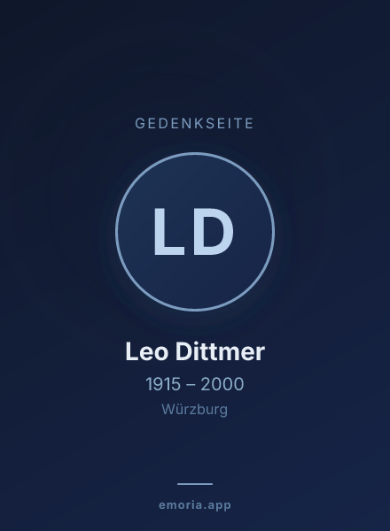 Gedenkportrait von Leo Dittmer