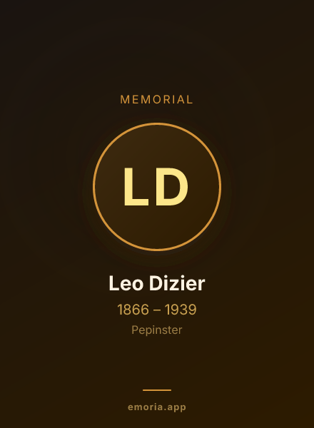 Memorial portrait of Leo Dizier