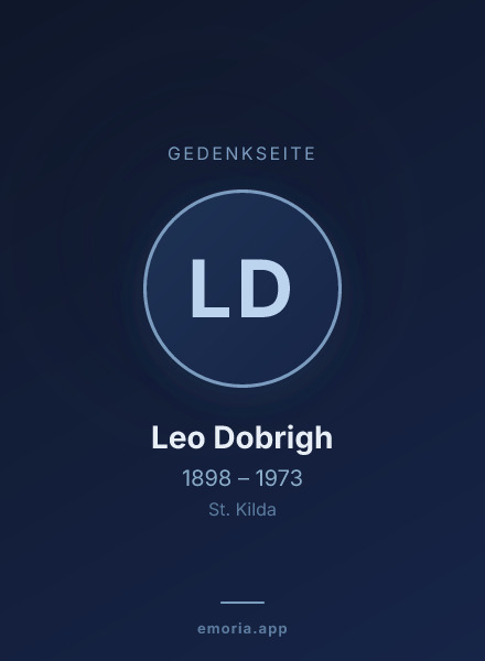 Gedenkportrait von Leo Dobrigh