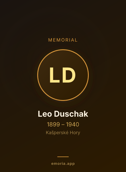 Memorial portrait of Leo Duschak