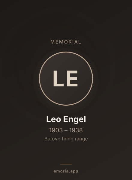 Memorial portrait of Leo Engel