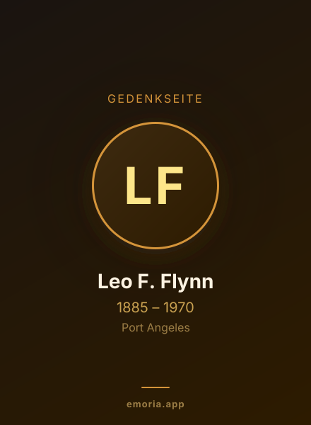 Gedenkportrait von Leo F. Flynn