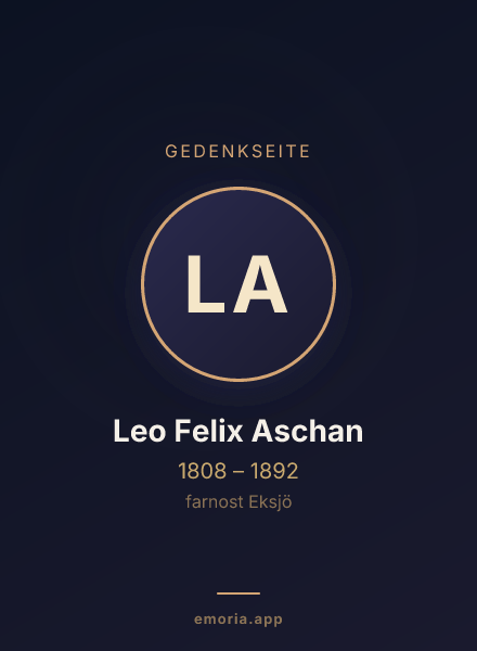 Gedenkportrait von Leo Felix Aschan