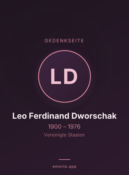 Gedenkportrait von Leo Ferdinand Dworschak