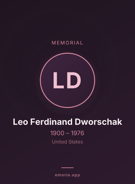 Memorial portrait of Leo Ferdinand Dworschak