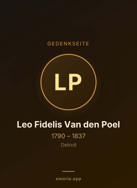 Gedenkportrait von Leo Fidelis Van den Poel