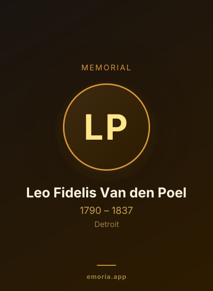 Memorial portrait of Leo Fidelis Van den Poel