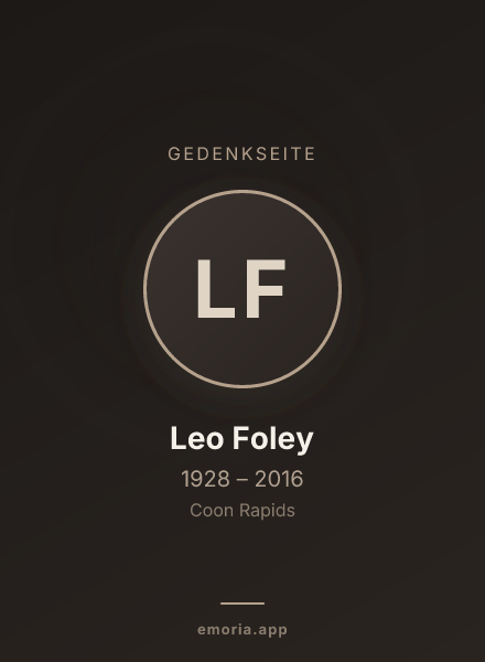 Gedenkportrait von Leo Foley