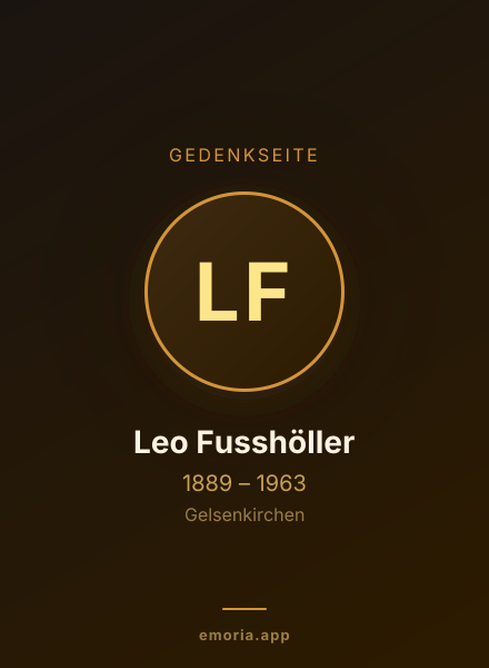 Gedenkportrait von Leo Fusshöller