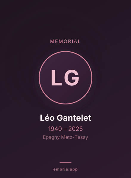 Memorial portrait of Léo Gantelet