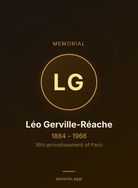 Memorial portrait of Léo Gerville-Réache