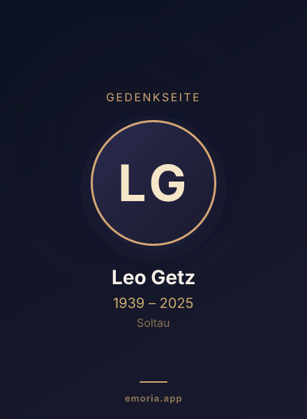 Gedenkportrait von Leo Getz